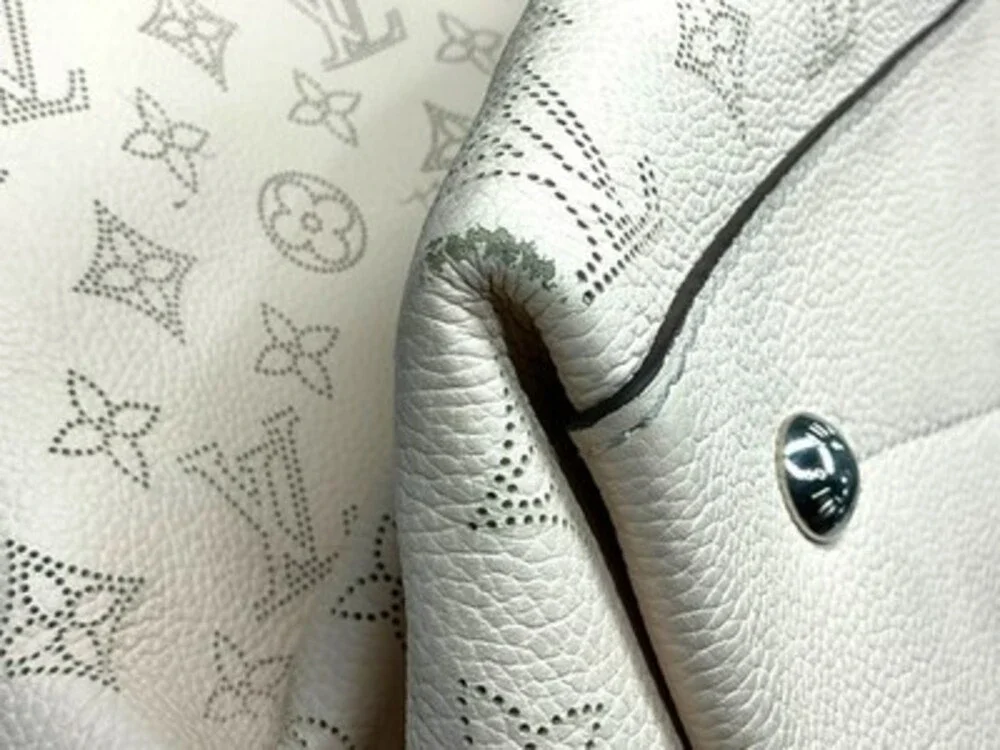 Louis Vuitton Carmel Mahina Calf Leather Hobo Bag